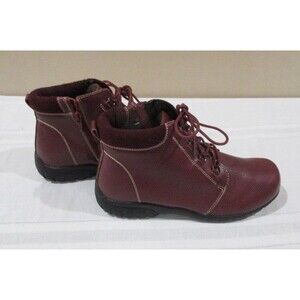 Propet Delaney Boots Women 6.5 X(2E) Burgundy Lace Up Comfort Ankle MSRP 55.00